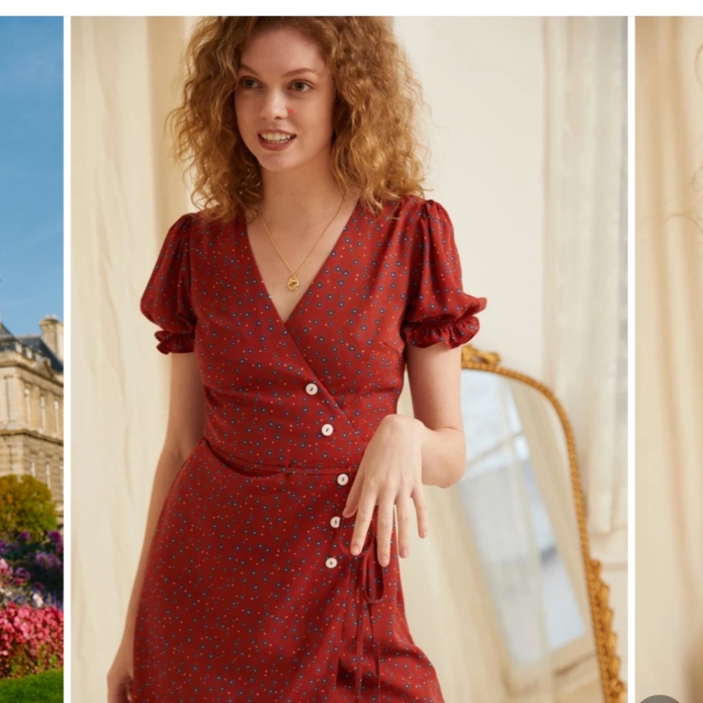 Simple retro red dress